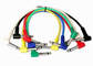 Colorful 6pcs Audio Visual Cables , Electric Guitar Cable 90 Degree 6.35mm supplier